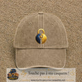 Image principale casquette Beige foncé délavé avec motif Cadenas doré 7 cm