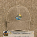 Casquette Beige foncé délavé motif Marseille 13 logo 7 cm