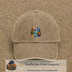 Image principale casquette Beige foncé délavé avec motif Rivière de montagne 5 cm