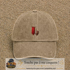 Image principale casquette Beige foncé délavé avec motif Bouclier médiéval 5 cm