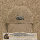 Casquette Beige foncé délavé avec motif I Love You Mum en 5 cm – vue principale