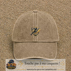 Casquette Beige foncé délavé avec motif Coureur et sifflet de coach en 5 cm – vue principale