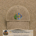 Image principale casquette Beige foncé délavé avec motif Lac de montagne 7 cm
