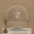 Image principale produit87grosBF - casquette Beige foncé délavé avec visuel Koala bambou 7 cm