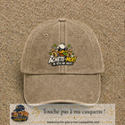 Image principale produit124grosBF - casquette Beige foncé délavé avec visuel Canard argent 7 cm