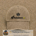 Image principale produit38grosBF - casquette Beige foncé délavé avec visuel Adadass feuille d’érable 7 cm