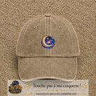 Image principale produit58moyenBF - casquette Beige foncé délavé avec visuel Galaxie lune 5 cm