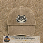 Casquette Beige foncé délavé motif Coccinelle douce 7 cm - vue principale