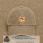 Casquette Beige foncé délavé 100% coton avec motif Pâtisseries gourmandes 5 cm - image principale