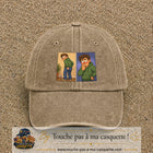 Casquette baseball Beige foncé délavé 100% coton avec visuel Humour odeur 7 cm - image produit principale