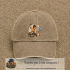 Casquette baseball Beige foncé délavé 100% coton avec visuel Maman multitâche 7 cm - image produit principale