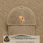 Casquette baseball Beige foncé délavé 100% coton avec visuel Coquillage marin 5 cm - image produit principale
