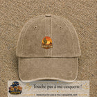 Casquette Beige foncé délavé 100% coton avec motif Desert Club cactus 5 cm - image principale