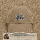 Casquette Beige foncé délavé motif Message Always Happy 5 cm - vue principale