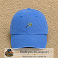 Image principale produit80petitBLC - casquette Bleu ciel délavé avec visuel Tennis raquette balle 3 cm