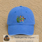 Image principale casquette Bleu ciel délavé avec motif Lac de montagne 7 cm