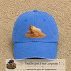 Image principale casquette Bleu ciel délavé avec motif Dune du désert 7 cm
