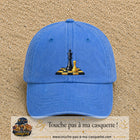 Image principale casquette Bleu ciel délavé avec motif Échecs classiques 7 cm