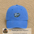 Casquette Bleu ciel délavé avec motif Agénor fan de foot en 5 cm – vue principale