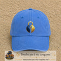 Image principale casquette Bleu ciel délavé avec motif Cadenas doré 7 cm