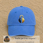 Image principale casquette Bleu ciel délavé avec motif Cadenas doré 7 cm