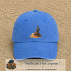 Image principale casquette Bleu ciel délavé avec motif Cactus du désert 7 cm
