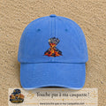 Image principale casquette Bleu ciel délavé avec motif Volcan géométrique 7 cm