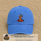 Image principale casquette Bleu ciel délavé avec motif Volcan géométrique 7 cm