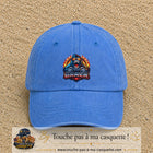 Casquette Bleu ciel délavé motif Gamer gorille logo 7 cm