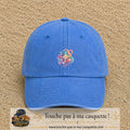 Image principale casquette Bleu ciel délavé avec motif Boussole cosmique 5 cm