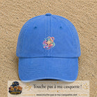 Image principale casquette Bleu ciel délavé avec motif Boussole cosmique 5 cm