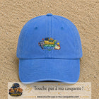 Casquette Bleu ciel délavé avec motif Merci mon prof de maths en 5 cm – vue principale