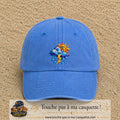 Image principale casquette Bleu ciel délavé avec motif Météo soleil orage 7 cm