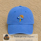 Image principale casquette Bleu ciel délavé avec motif Météo soleil orage 7 cm