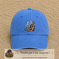 Image principale casquette Bleu ciel délavé avec motif Mousqueton de montagne 7 cm