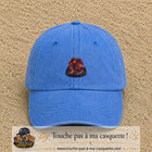 Image principale casquette Bleu ciel délavé avec motif Volcan de lave 5 cm