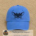 Image principale produit3grosBLC - casquette Bleu ciel délavé avec visuel Biche mignonne 7 cm
