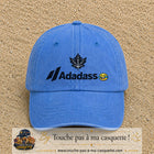 Image principale produit38grosBLC - casquette Bleu ciel délavé avec visuel Adadass feuille d’érable 7 cm