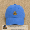Image principale produit123moyenBLC - casquette Bleu ciel délavé avec visuel Vive le soleil 5 cm