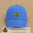 Image principale produit194moyenBLC - casquette Bleu ciel délavé avec visuel Cactus cowboy 5 cm