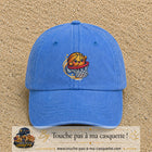 Image principale produit79grosBLC - casquette Bleu ciel délavé avec visuel Ballon basket panier 7 cm