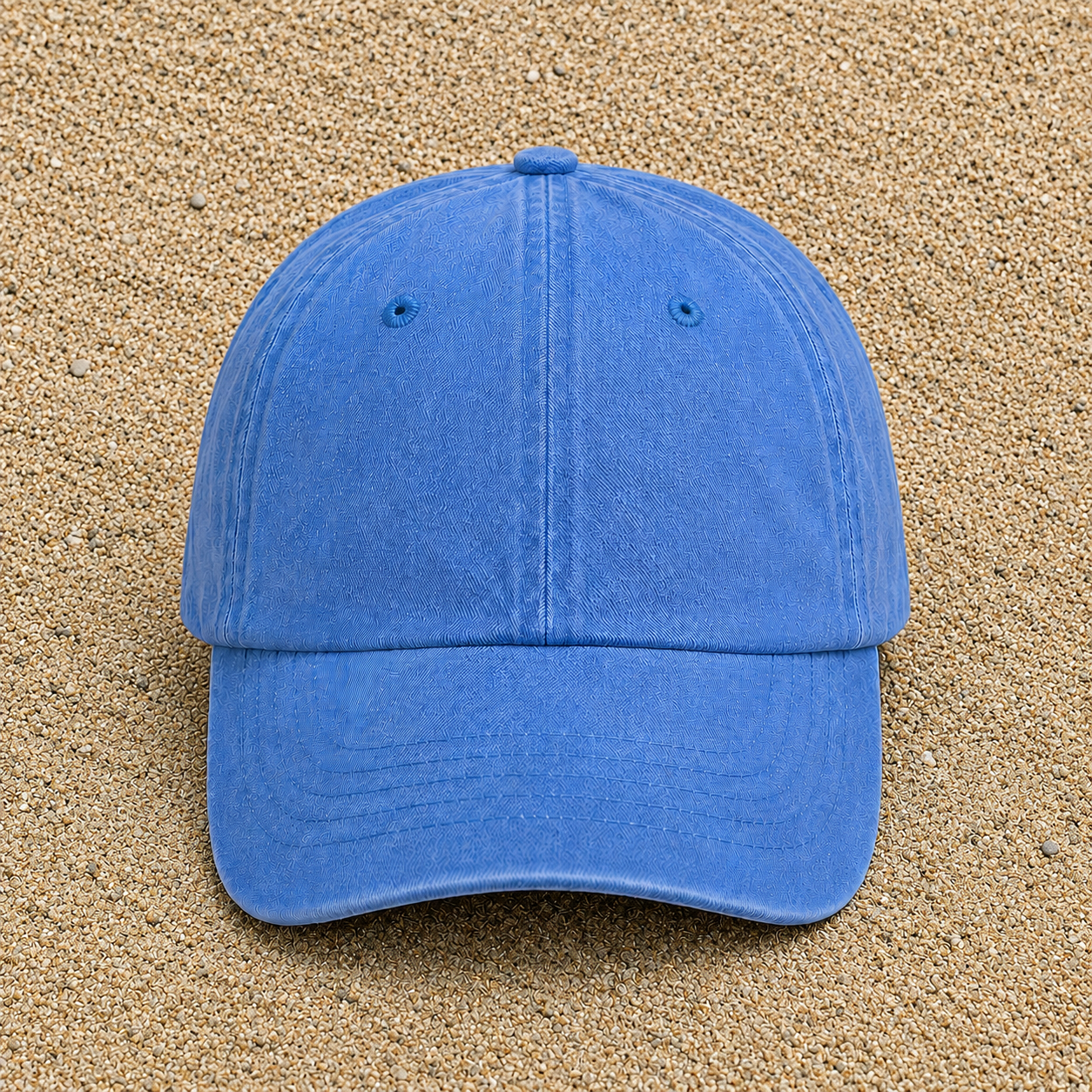Casquette baseball Bleu ciel délavé 100% coton avec visuel Adadass feuille d’érable 3 cm - image pack couleur 2