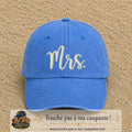 Image principale produit113grosBLC - casquette Bleu ciel délavé avec visuel Mrs blanc 7 cm