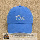 Image principale produit113moyenBLC - casquette Bleu ciel délavé avec visuel Mrs blanc 5 cm