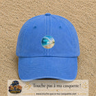 Image principale produit175moyenBLC - casquette Bleu ciel délavé avec visuel Vague plage 5 cm