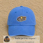 Image principale produit78moyenBLC - casquette Bleu ciel délavé avec visuel Chat éclair 5 cm