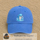 Image principale produit85grosBLC - casquette Bleu ciel délavé avec visuel Dauphin 7 cm