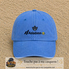 Image principale produit38moyenBLC - casquette Bleu ciel délavé avec visuel Adadass feuille d’érable 5 cm