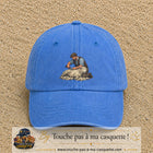 Casquette baseball Bleu ciel délavé 100% coton avec motif Tonte de mouton 7 cm - image principale