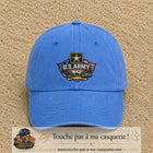 Casquette Bleu ciel délavé motif Emblème U.S. Army 7 cm - vue principale